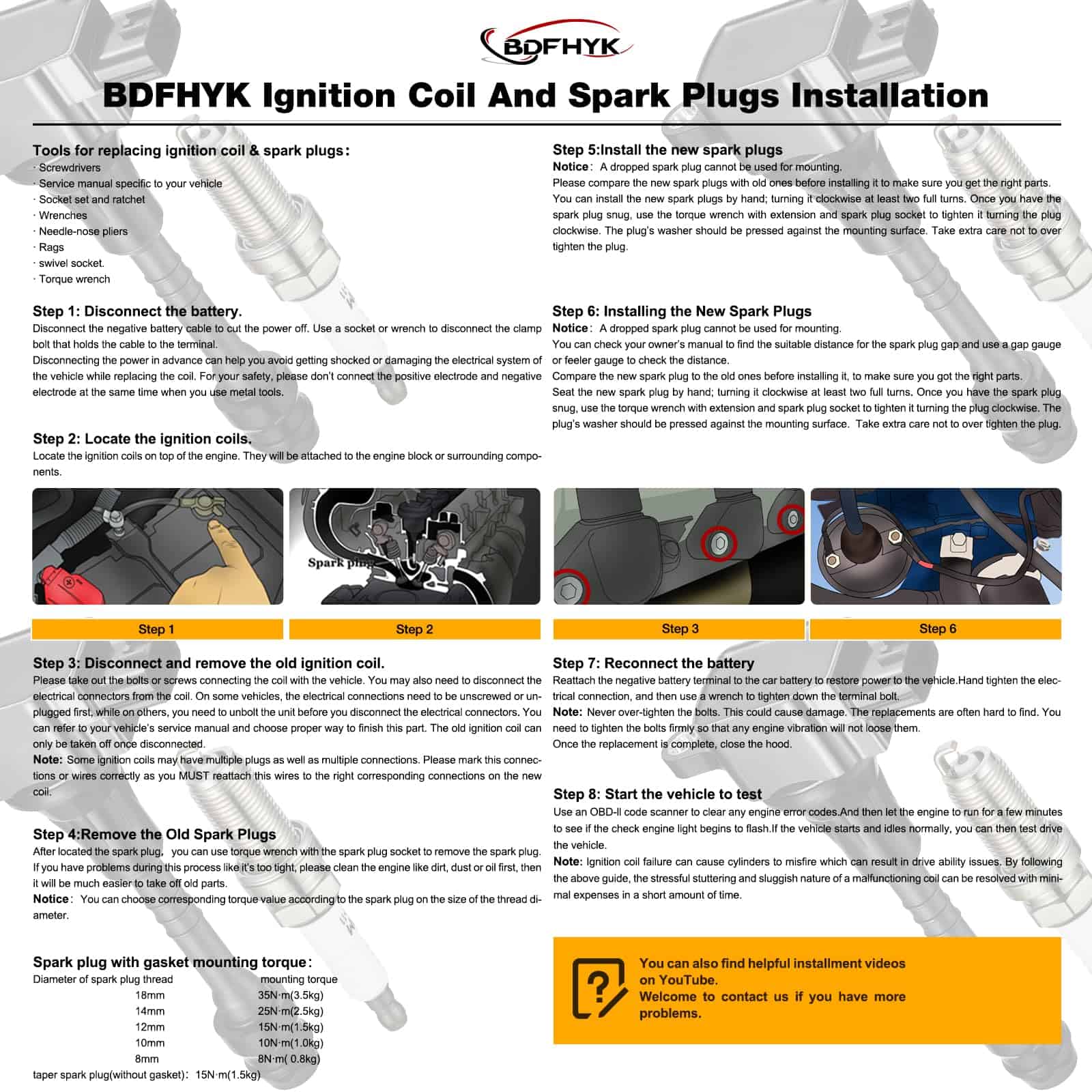 Bobina de Encendido UF351 y Bujías de Iridio 4505 - Imagen 7