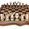 Juego de Ajedrez de Bosque - Tablero de Ajedrez de Madera -