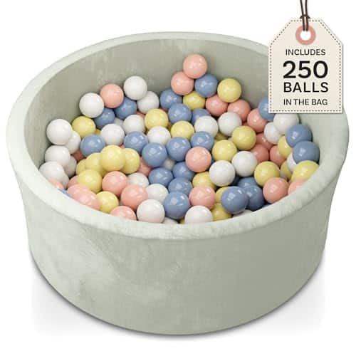 Piscina de Pelotas, 250 Pelotas para Niños de 1-3 Años,