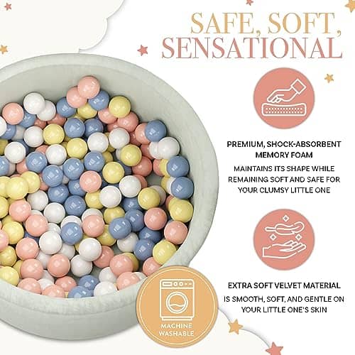 Piscina de Pelotas, 250 Pelotas para Niños de 1-3 Años, - Imagen 3