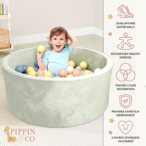 Piscina de Pelotas, 250 Pelotas para Niños de 1-3 Años, - Imagen 5