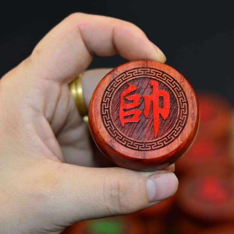 Juego de Ajedrez Chino (Xiangqi) Piezas de Madera de Roble - Imagen 9