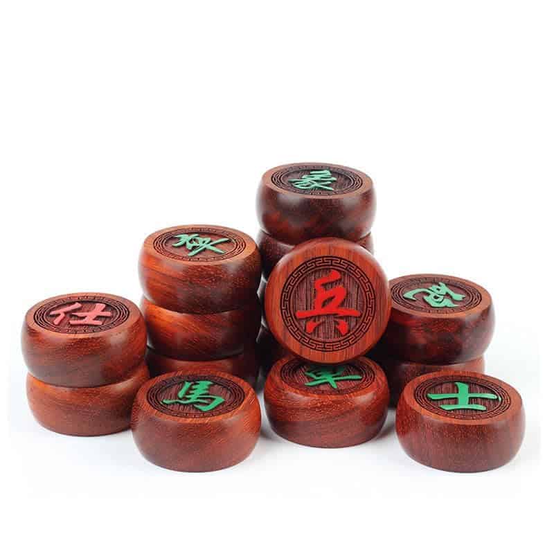 Juego de Ajedrez Chino (Xiangqi) Piezas de Madera de Roble - Imagen 8