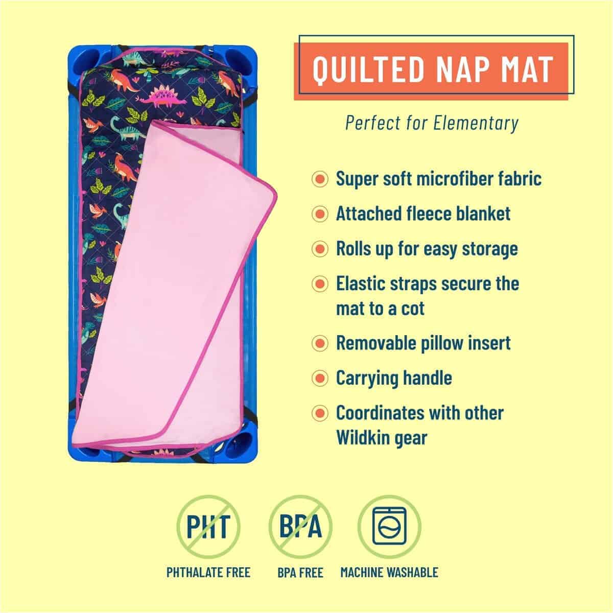 Wildkin Colchoneta de Siesta Acolchada de Microfibra - Imagen 3
