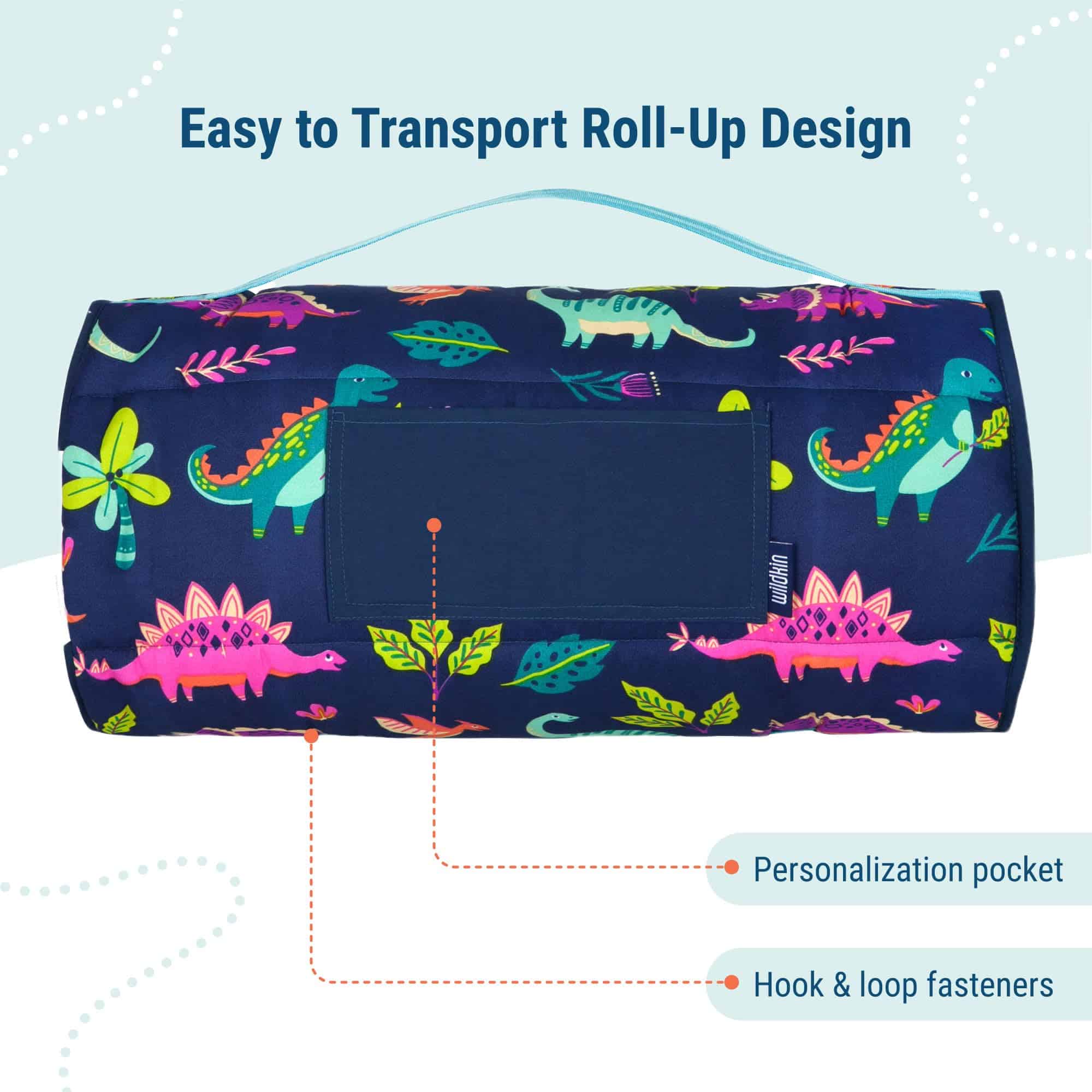 Wildkin Microfiber Nap Mat con Almohada -Darling Dinosaurs - Imagen 4