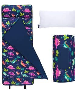 Wildkin Microfiber Nap Mat con Almohada -Darling Dinosaurs