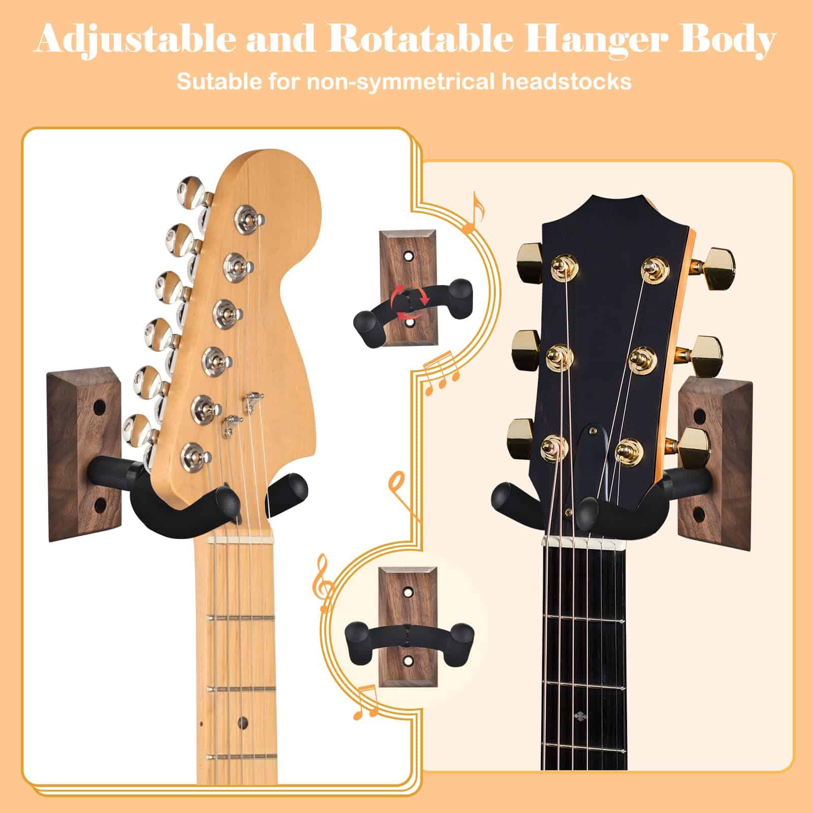 Soporte de pared para guitarra MOREYES, paquete de 4, - Imagen 4