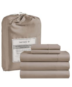 Juego de sábanas LANE LINEN Split King para -Taupe