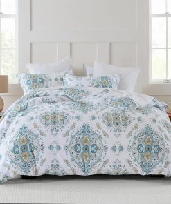 Quilta Funda de Edredón de Algodón King - Juego de Funda de