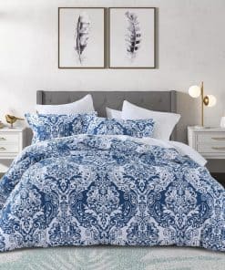 Juego de Funda de Edredón Quilta Navy King - 100% Algodón