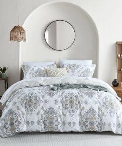 Funda de edredón Quilta de algodón King - Juego de funda de