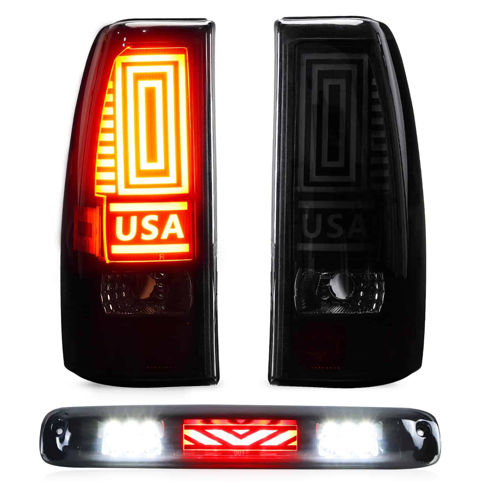 Tresound Luz Trasera + Tercera Luz de Freno para Chevy