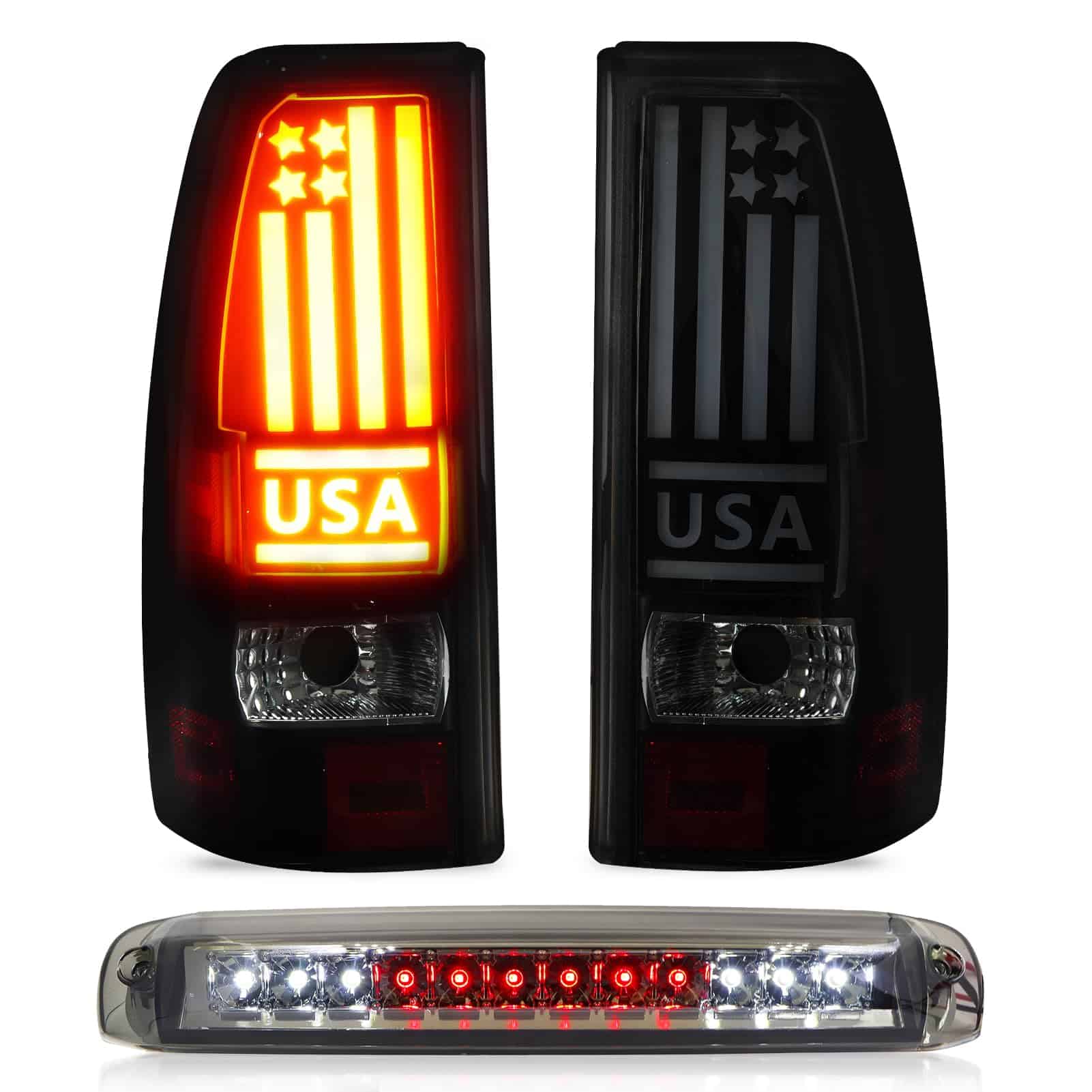 Luz trasera Tresound + 3ra luz de freno de carga para Chevy