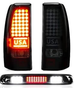 Conjunto de Luz Trasera y Luz de Freno Tercera para Chevy