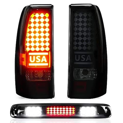 Conjunto de Luz Trasera y Luz de Freno Tercera para Chevy