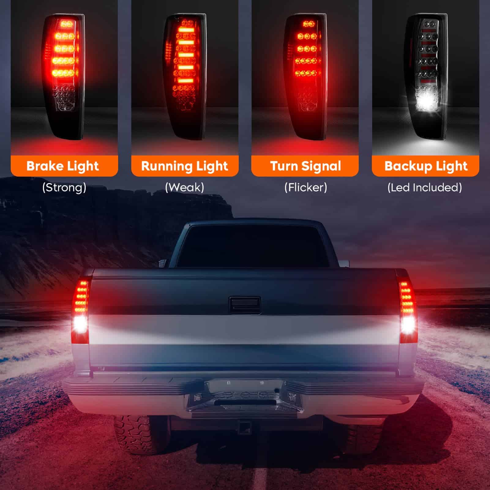 Tresound Luz Trasera LED para Chevy Colorado 2004-2012, GMC - Imagen 3