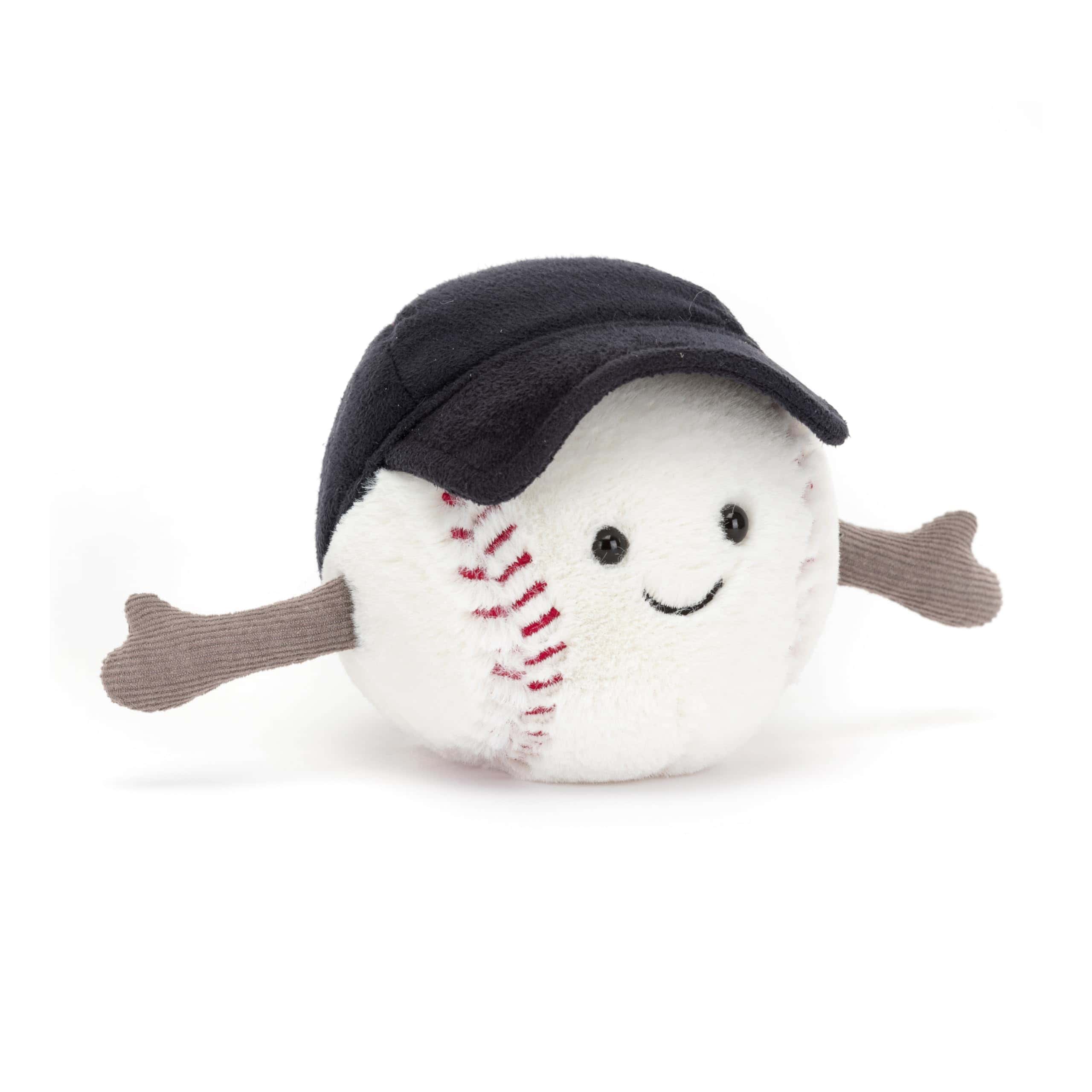 Peluche de béisbol Jellycat Amuseables, 4 pulgadas | Pelota