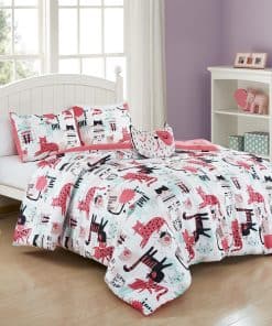 Juego de cama de 4 piezas Chezmoi Collection Cartoon Cats