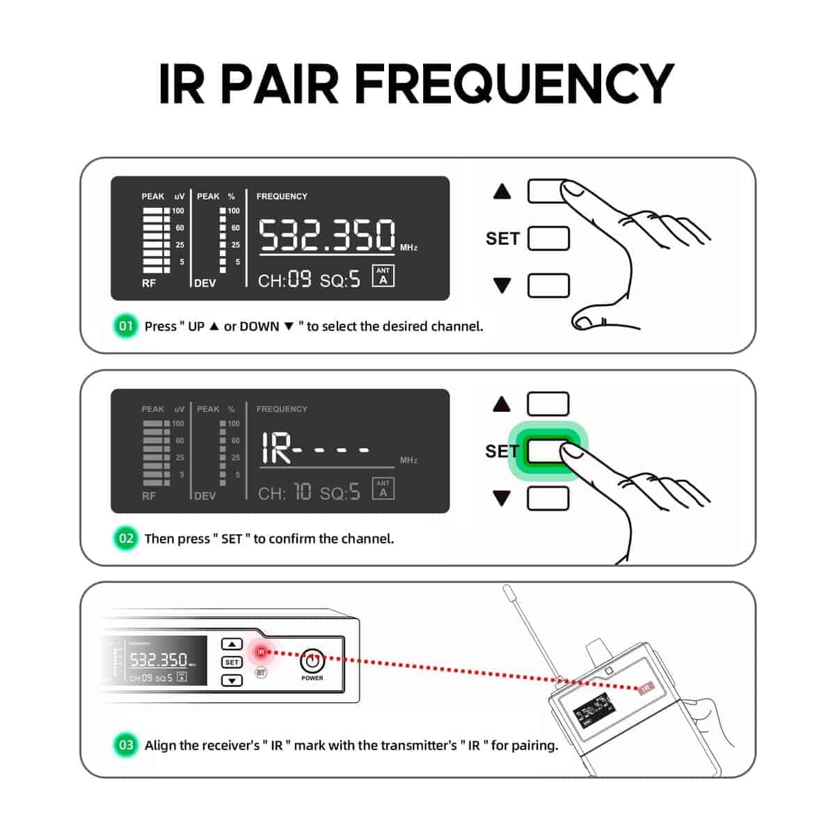 Sistema de monitorización inalámbrico mono FORKET IEM810 - Imagen 3
