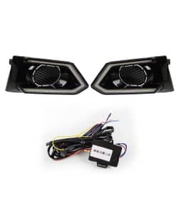 Luces de circulación diurna LED blancas/ámbar con función