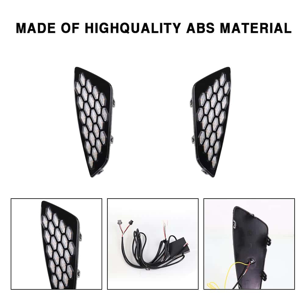 Luces LED de circulación diurna DRL blanco/ámbar/azul con - Imagen 5