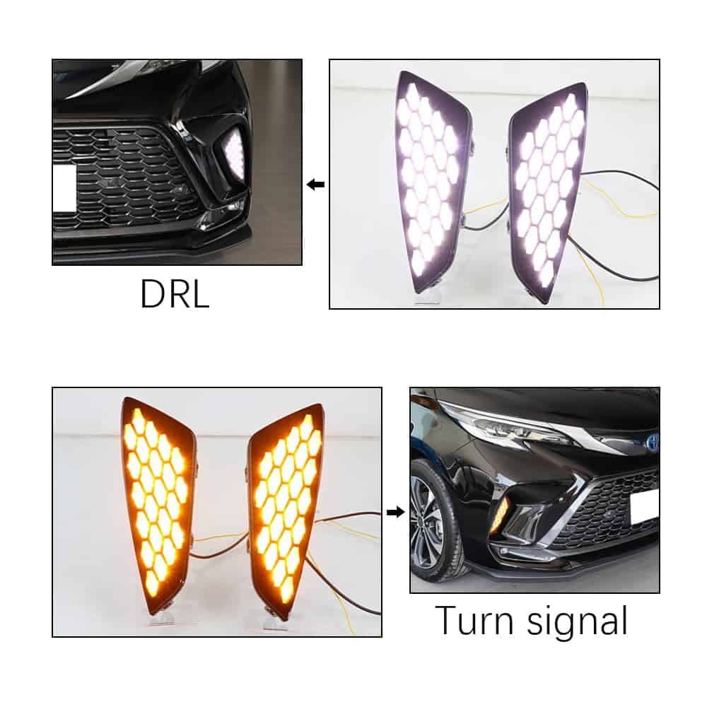 Luces LED de circulación diurna DRL blanco/ámbar/azul con - Imagen 6