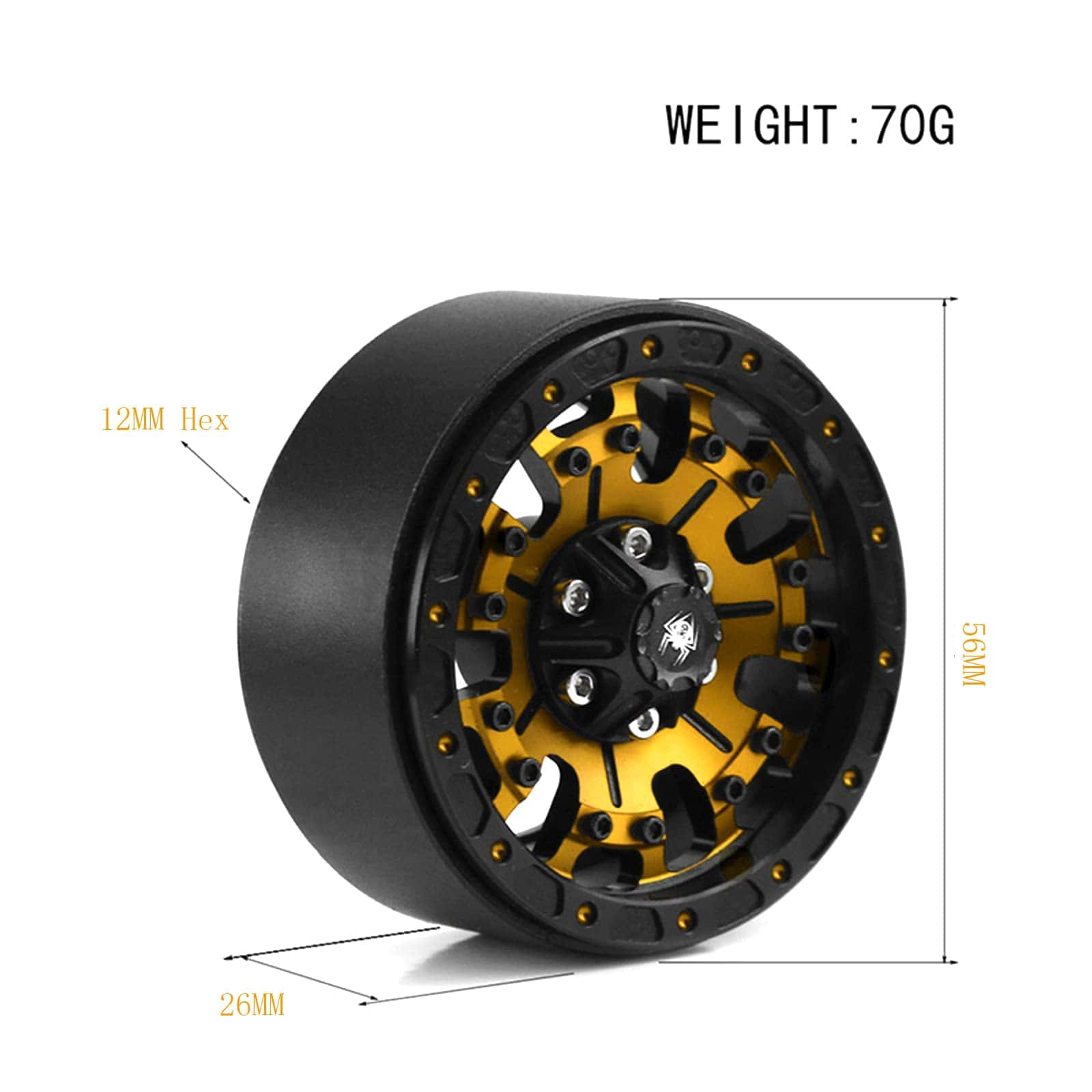 Lifehead 4PCS Aluminum 1.9 Pulgadas Ruedas Beadlock CNC - Imagen 3