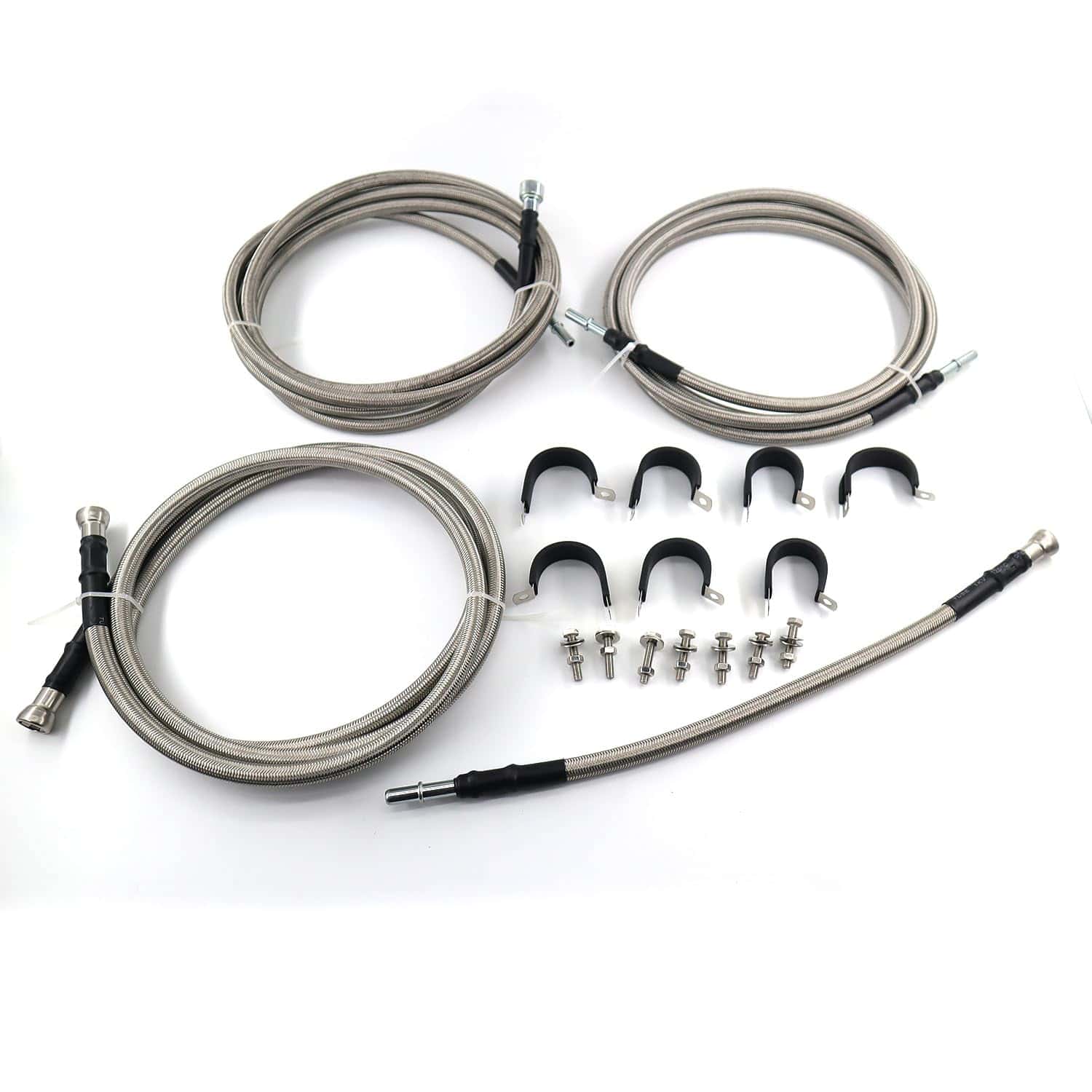 Kit de Líneas de Combustible Trenzadas de -Plata - Imagen 3