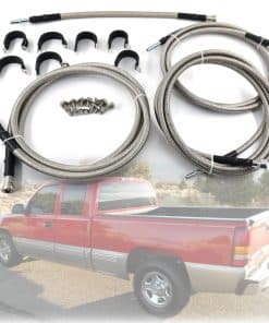 Kit de Líneas de Combustible Trenzadas de -Plata