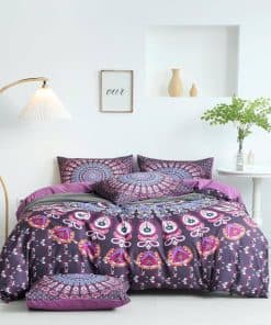 Juego de Funda de Edredón Mandala Queen, Suave Microfibra 3