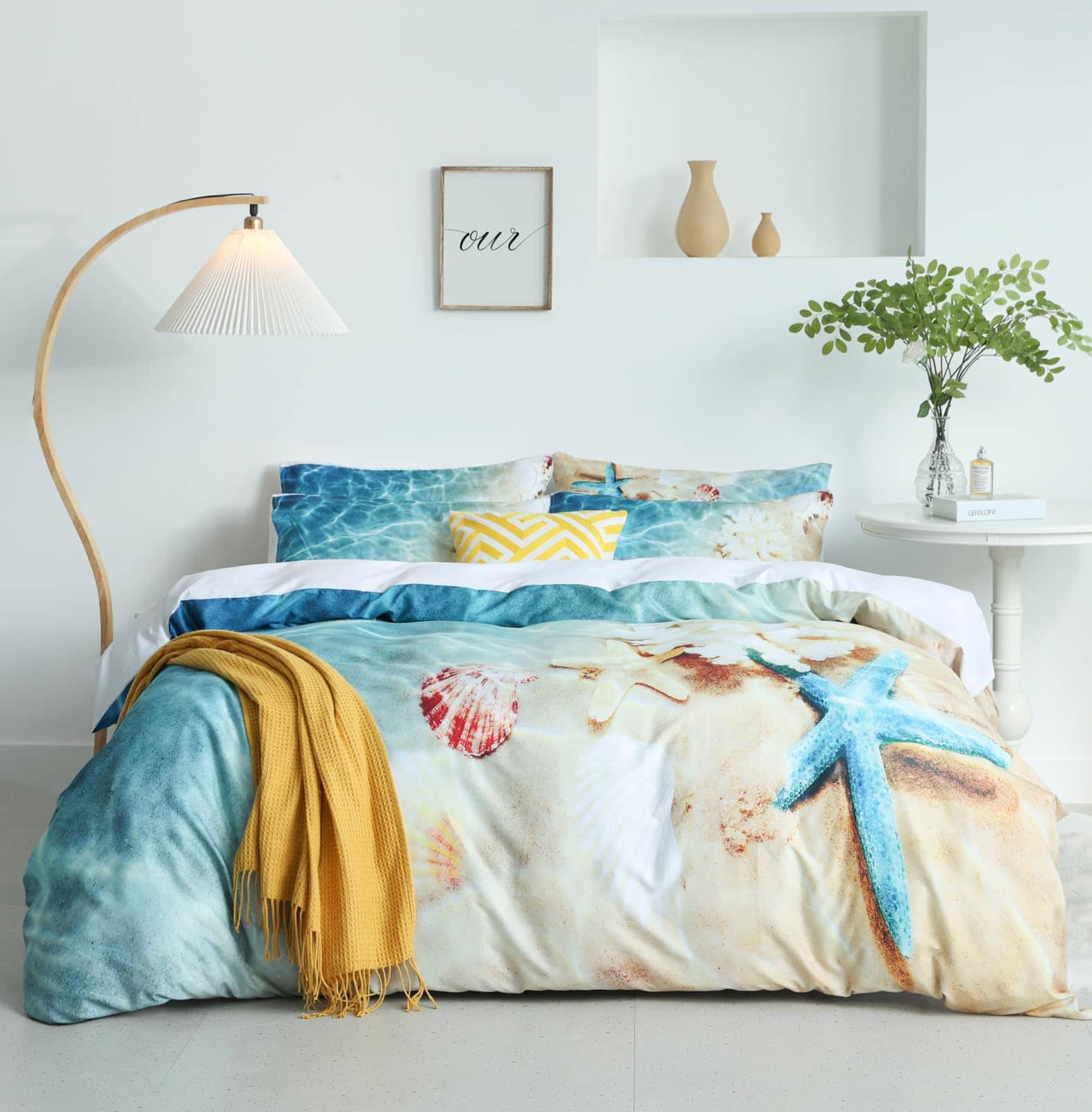 Funda de Edredón King Ocean, Suave Microfibra 3 Piezas