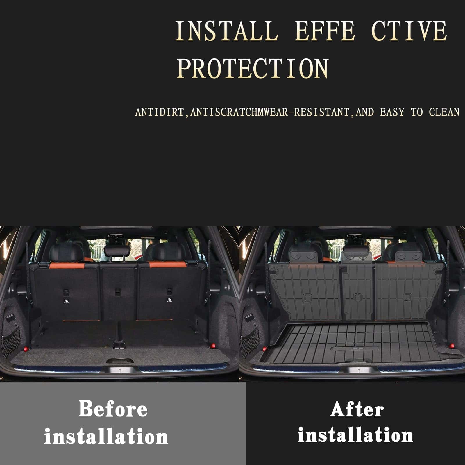 Tapete de maletero trasero a medida para Benz GLC250 GLC300 - Imagen 3