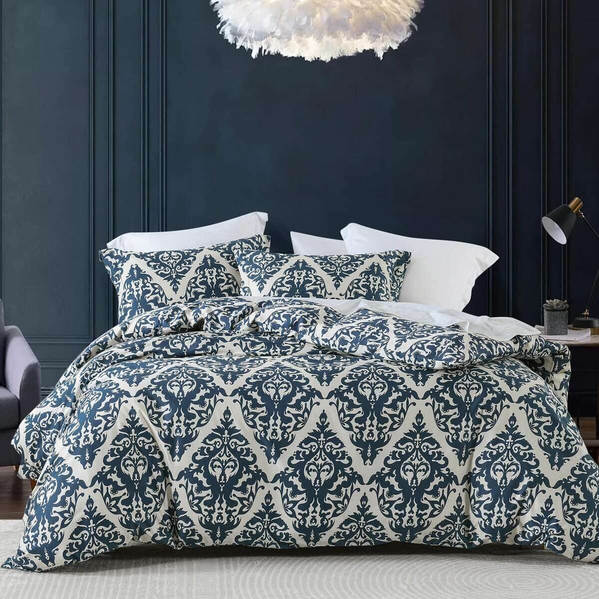 CozyQQ Juego de Funda Nórdica Queen Paisley - 100% Algodón