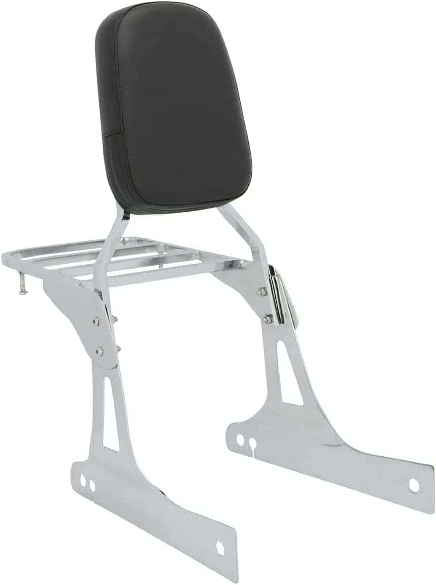 Respaldo trasero de motocicleta cromado compatible con