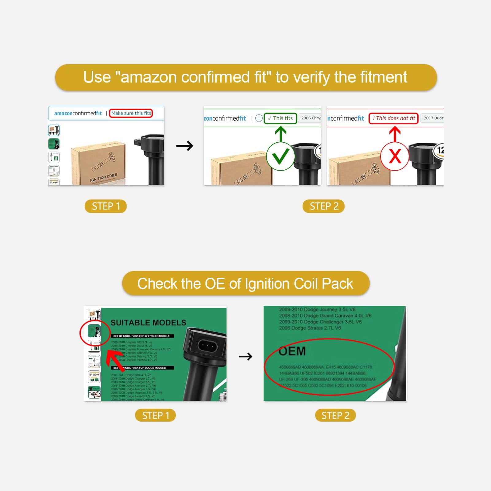 Juego de 6 Bobinas de Encendido TXROMTZ y Bujías 7781 - Imagen 4