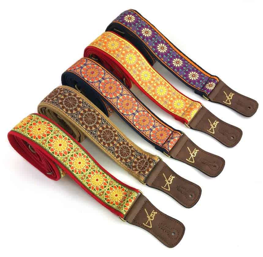 Correa de guitarra 1to1 Music Vtar - Marrón Floral - Imagen 5