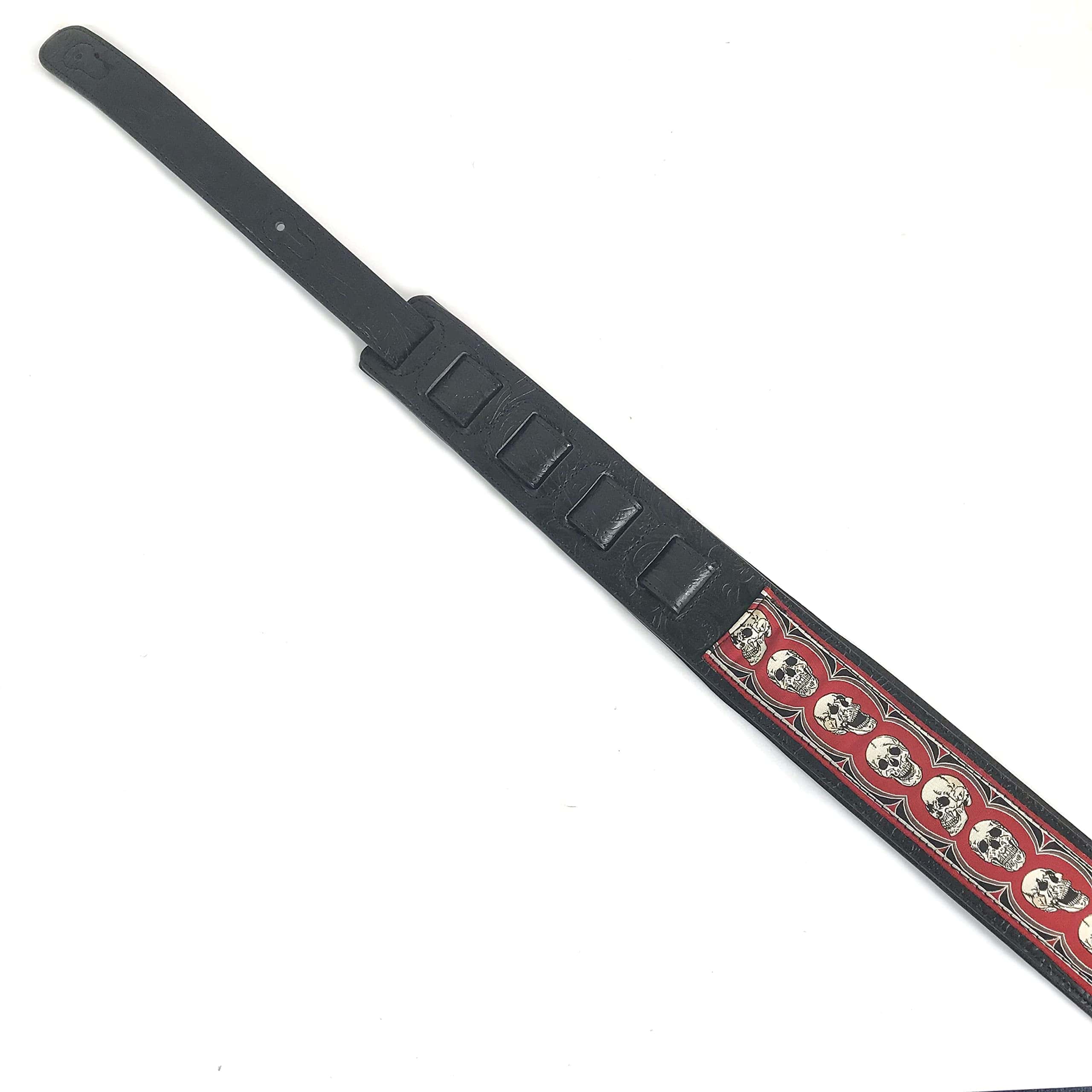 Correa de guitarra 1to1 Music Vtar - Rojo Calavera - Imagen 7