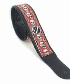 Correa de guitarra 1to1 Music Vtar - Rojo Calavera