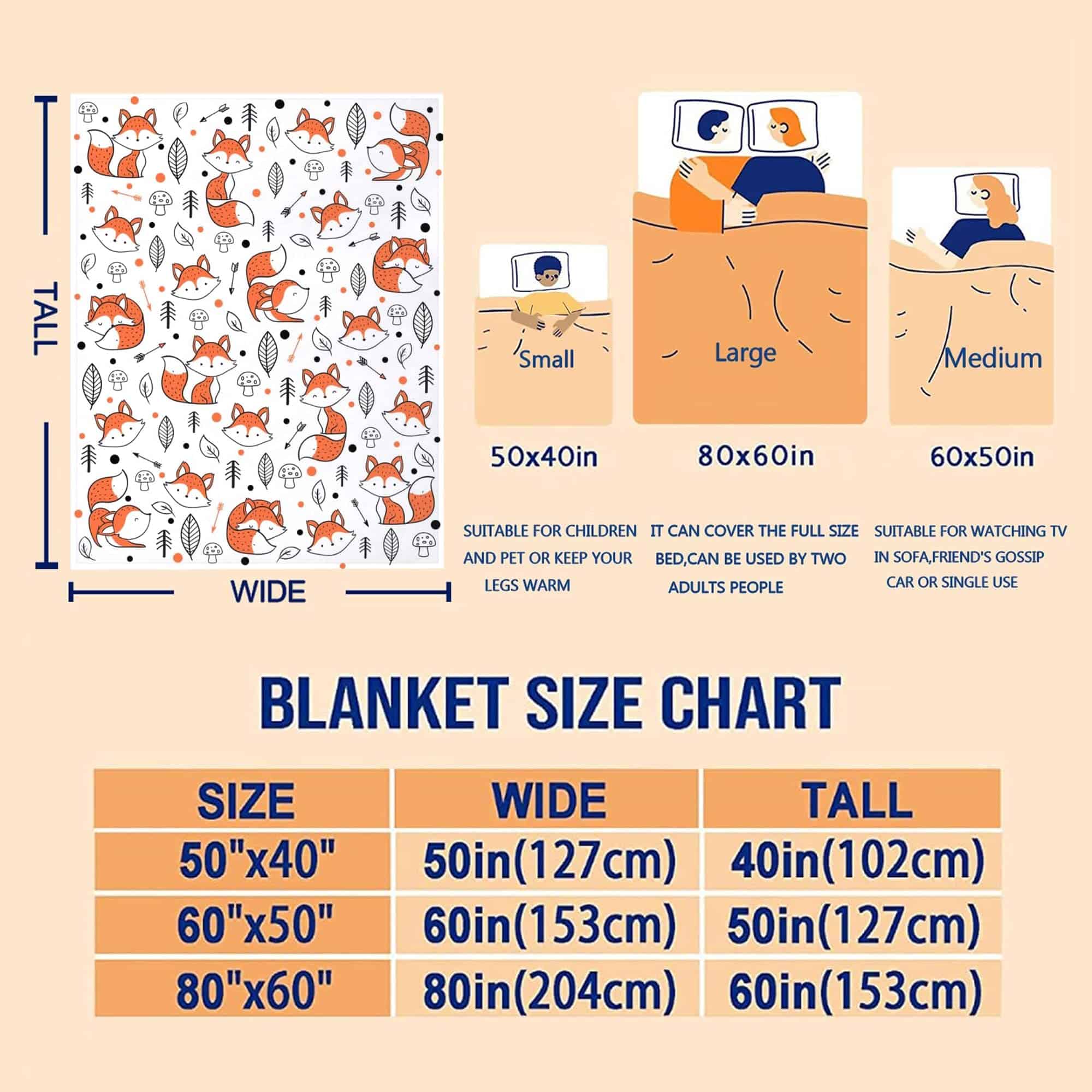 Manta de Zorro Lindo Súper Suave y Acogedora de Franela - Imagen 8