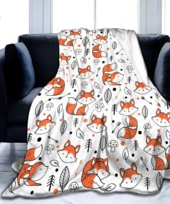 Manta de Zorro Lindo Súper Suave Acogedora de Franela Para