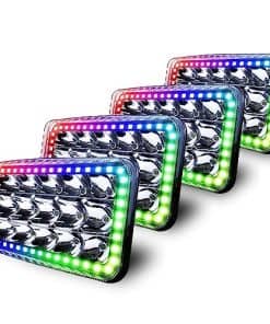 Conjunto de 4 Faros LED 4X6 con Función Halo RGB Hi/Lo