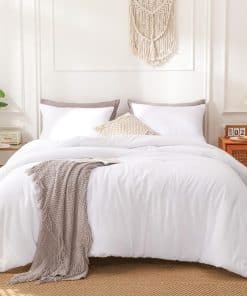 Edredón de comforter blanco hecho a mano para cama tamaño