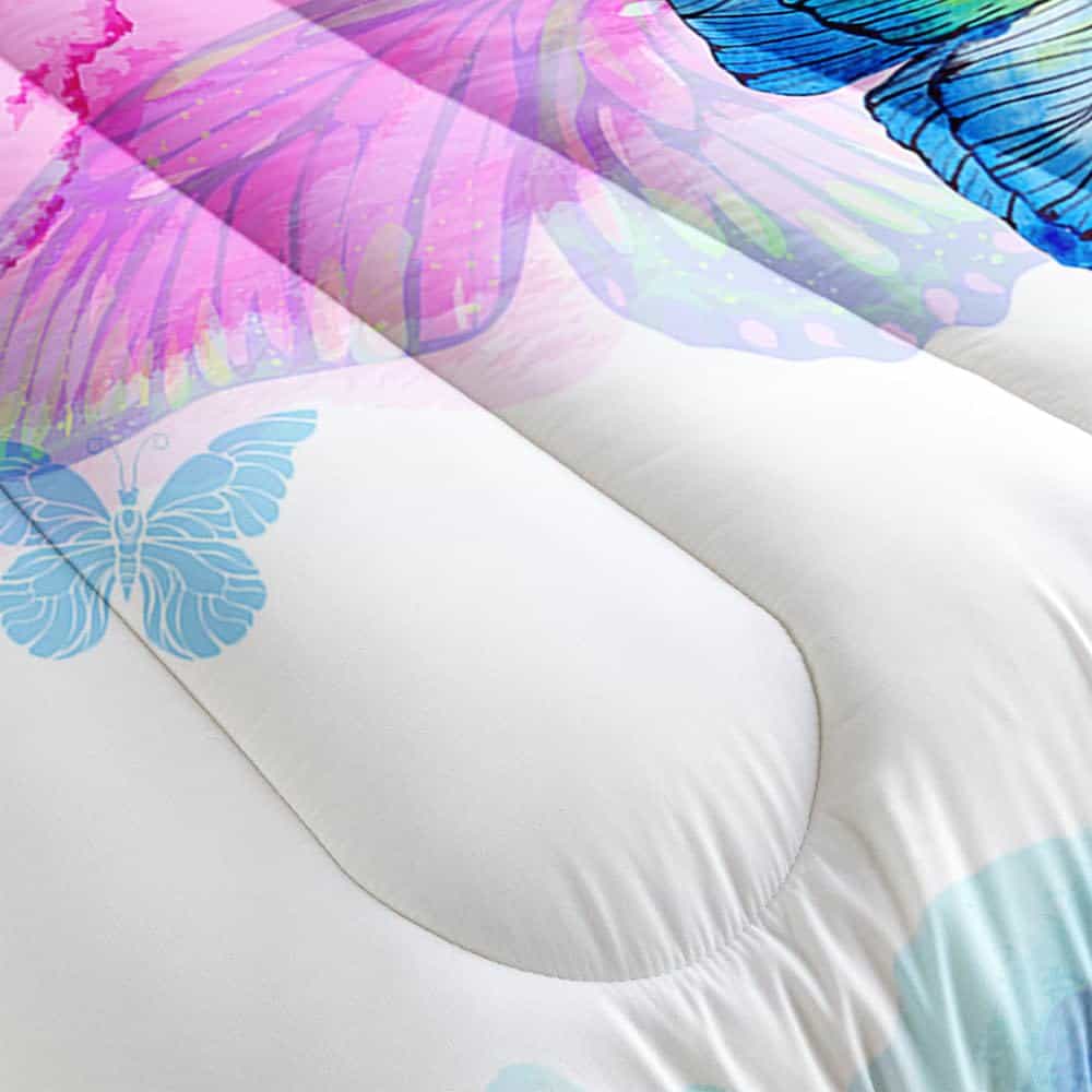 Juego de Comforter Suncloris Watercolor Flying Butterfly, - Imagen 3