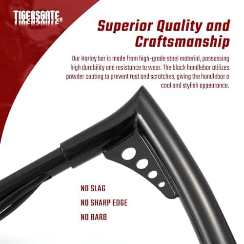 TIGERSGATE PRE-WIRED 14" Rise Diablo Ape Hangers 1 1/4" Fat - Imagen 6