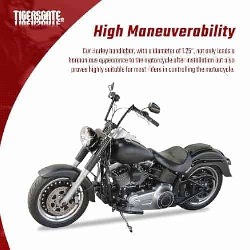 TIGERSGATE PRE-WIRED 14" Rise Diablo Ape Hangers 1 1/4" Fat - Imagen 4