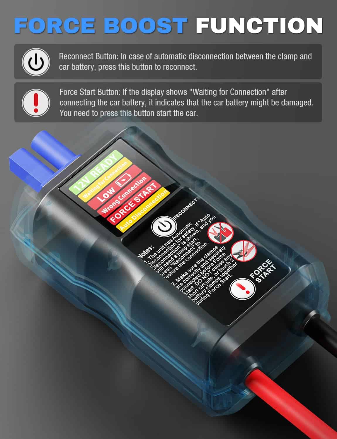 JFEGWO 6250A Jump Starter Battery Pack (para 13.0+L de - Imagen 6