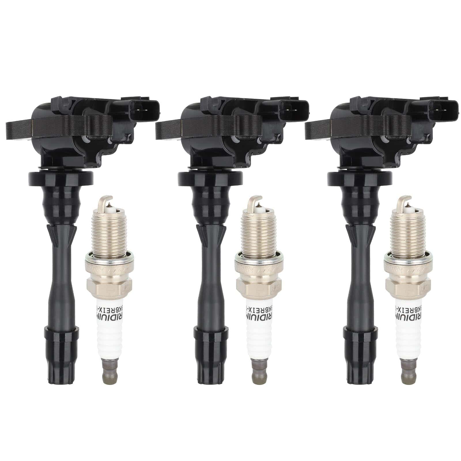 ECCPP UF525 3 bobinas de encendido con 3 bujías de iridio