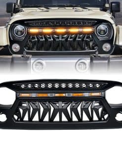 Rejilla Delantera Negra de Malla con Aleta de Tiburón para