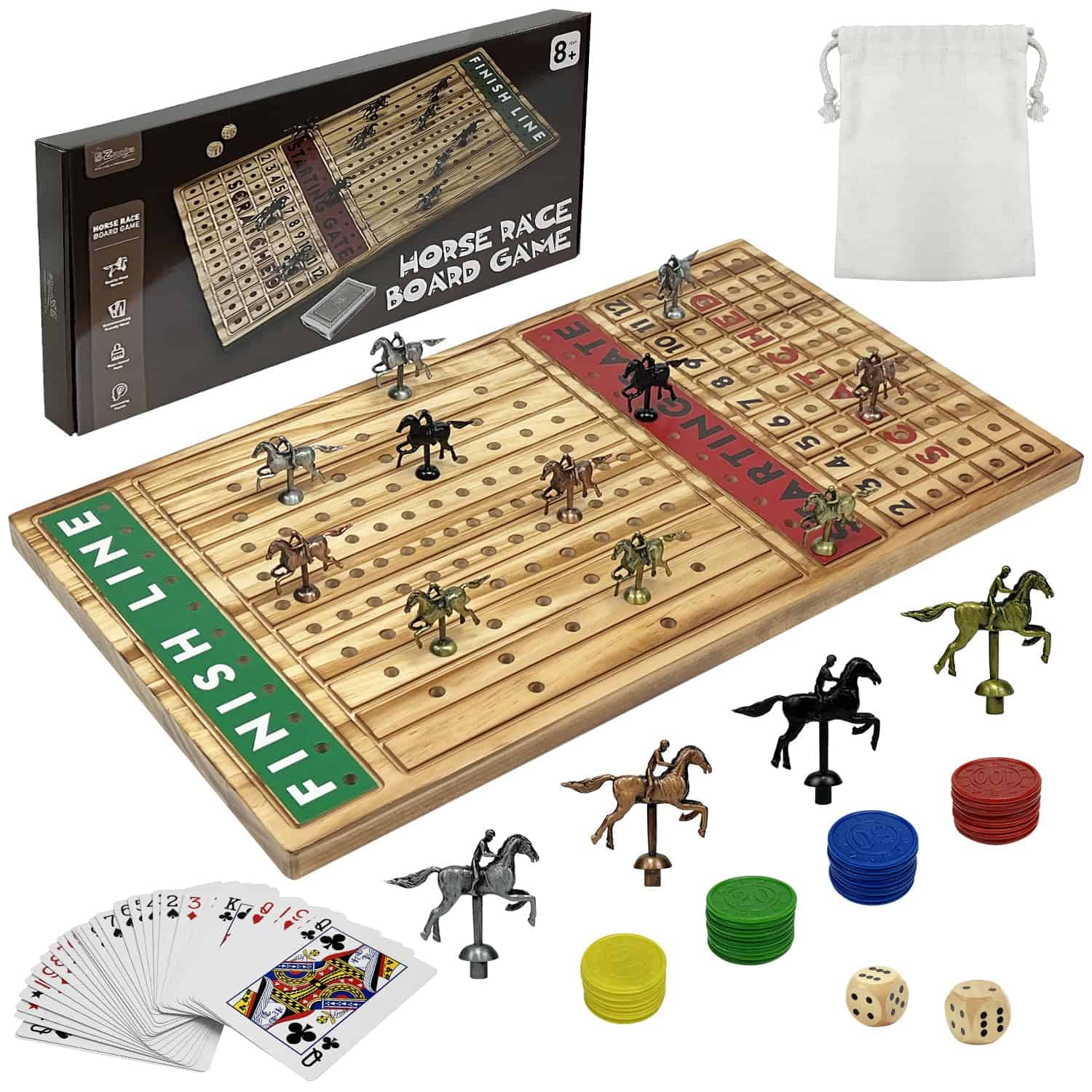Juego de Carreras de Caballos de 21 pulgadas con lujosos