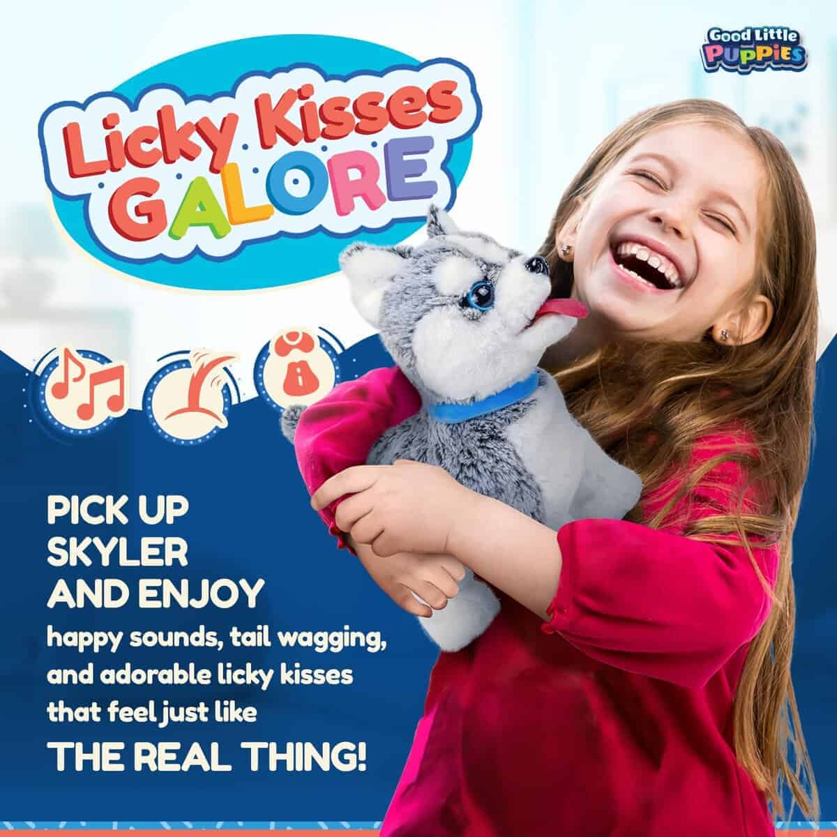 Perrito Interactivo de Peluche, Pastor Siberiano disfruta - Imagen 3